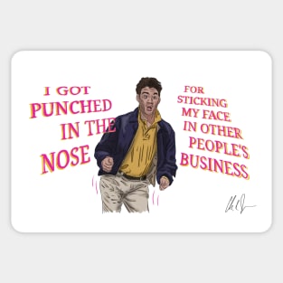 Wedding Singer: I Got Punched in the Nose Sticker